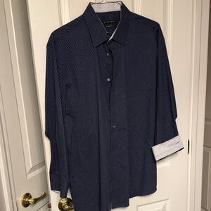 Calvin Klein Dark Blue Geometric Shirt